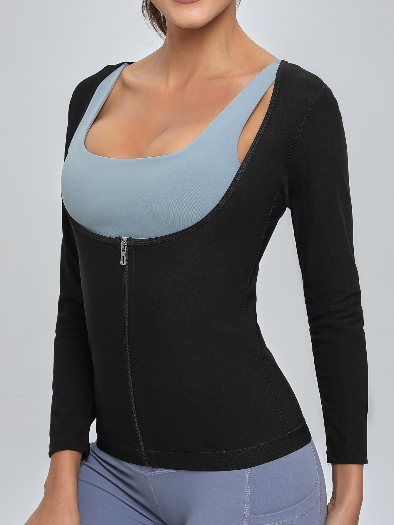 Activewear Zip Long Sleeve Top