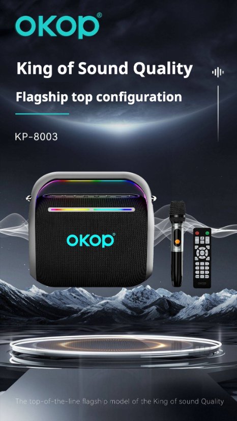 Karaoke Speaker System KP-8003 Wireless Microphone Bluetooth Speaker