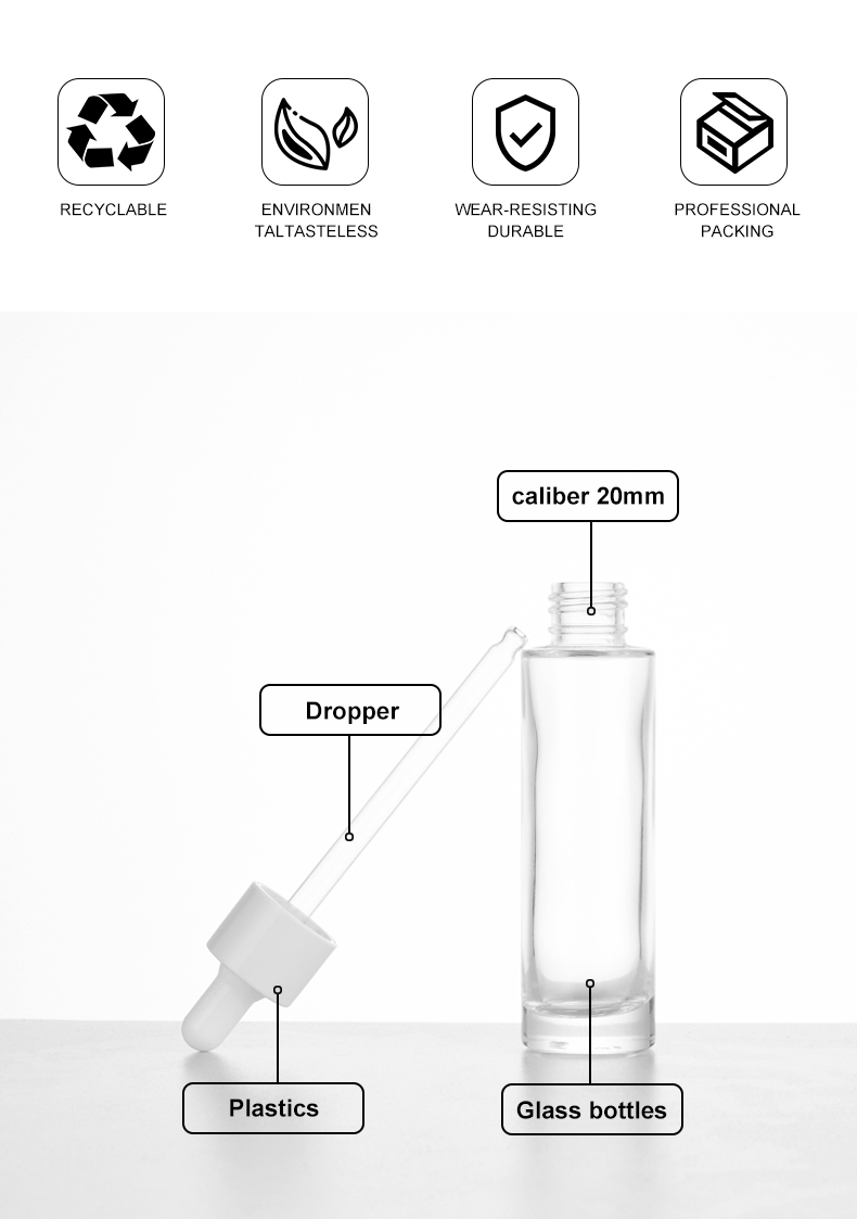 frasco cuentagotas 0ml Slim Essential Oil Dropper Bottle – Customizable Colors