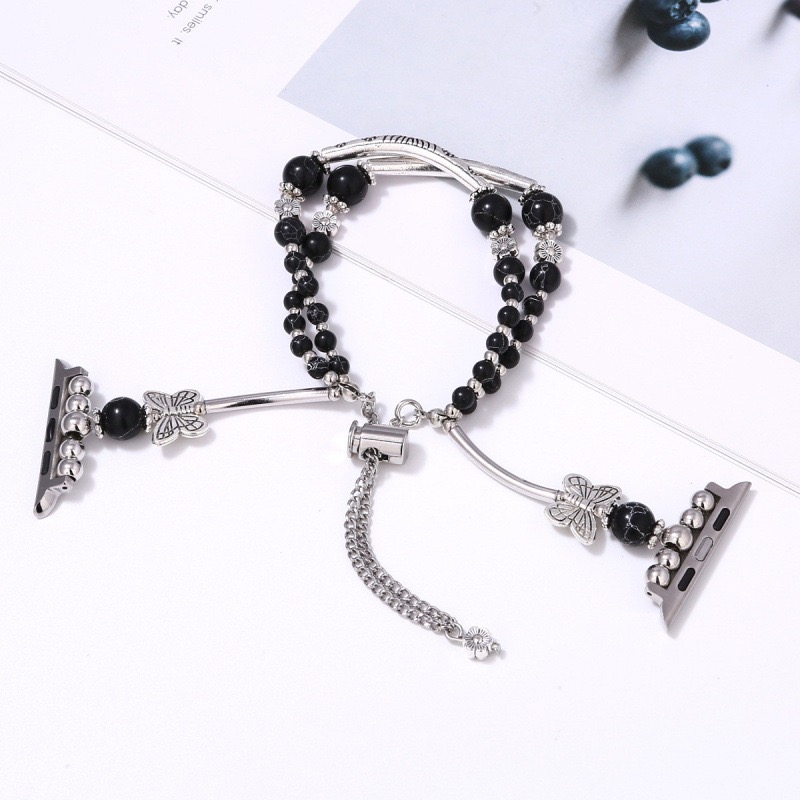 Watch strap Vintage Chanel-Style Beaded Strap for Apple Watch All Series
