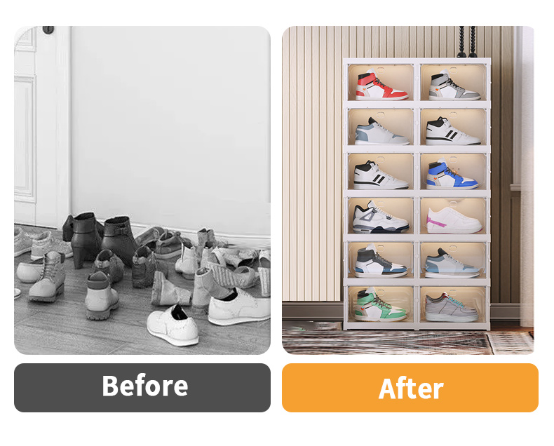 Stackable Shoe Organizer Clear Shoe Box