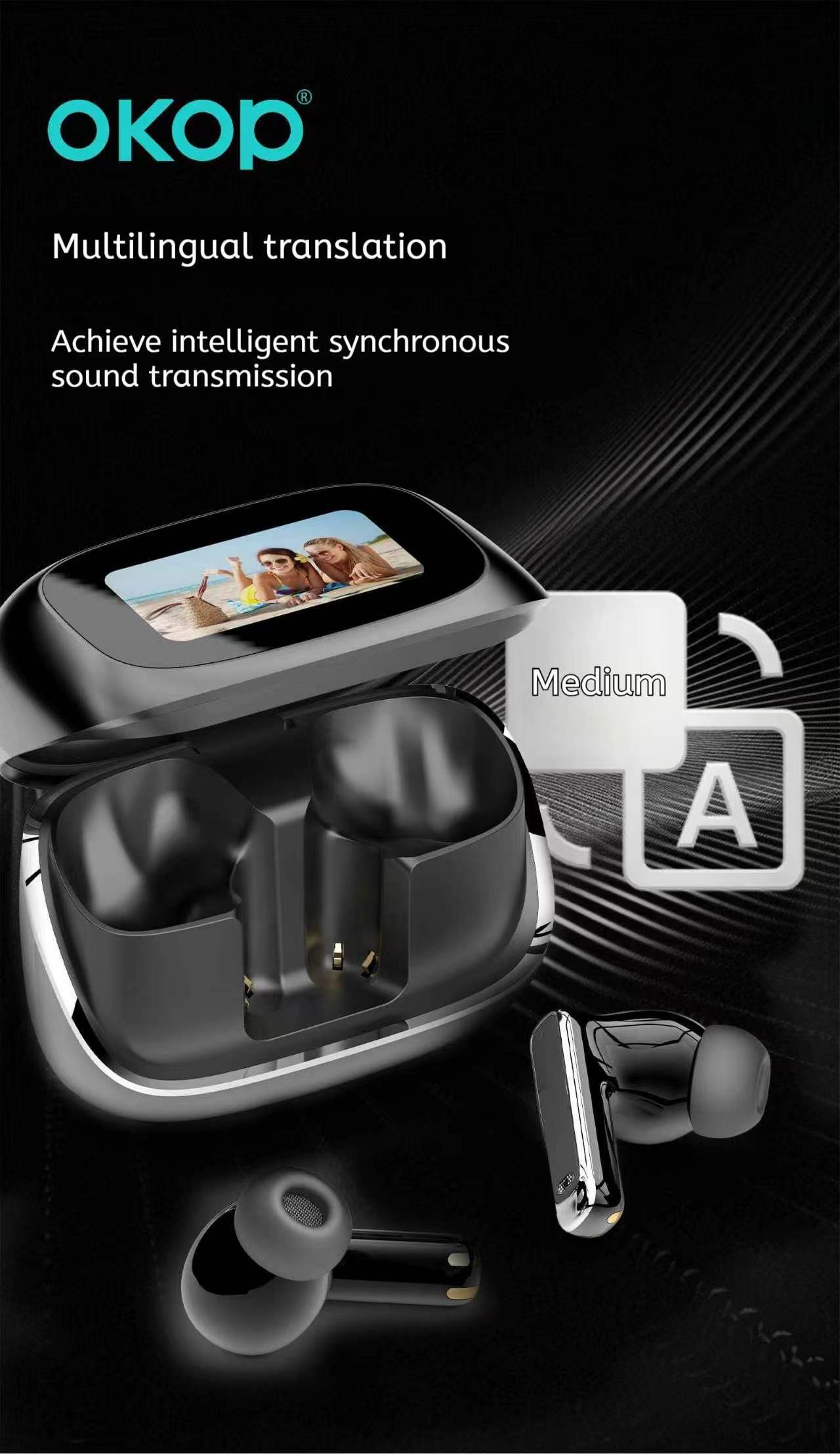 TWS Earbuds KP-719 Wireless Bluetooth AI-Translation Earbuds