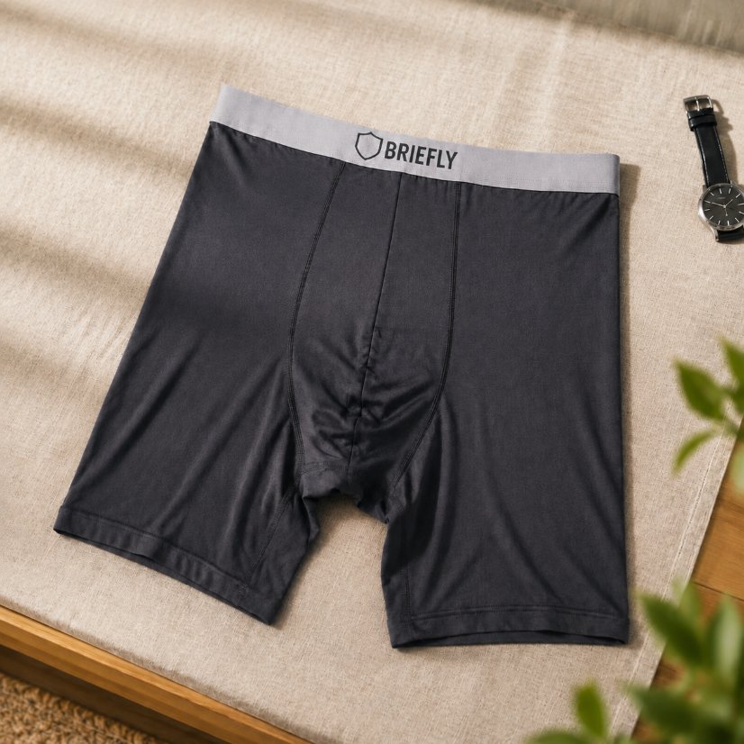 Men's Underwear Men's Modal Long-Leg Boxer Briefs – Anti-Chafing No-Ride-Up Underwear