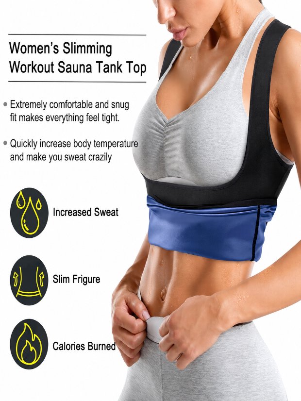 vest-top-tshirt-jacket-bra-tank Sauna Vest for Women Sweat Waist Trainer Vest Sauna Suit Workout Tank Top for Working Out