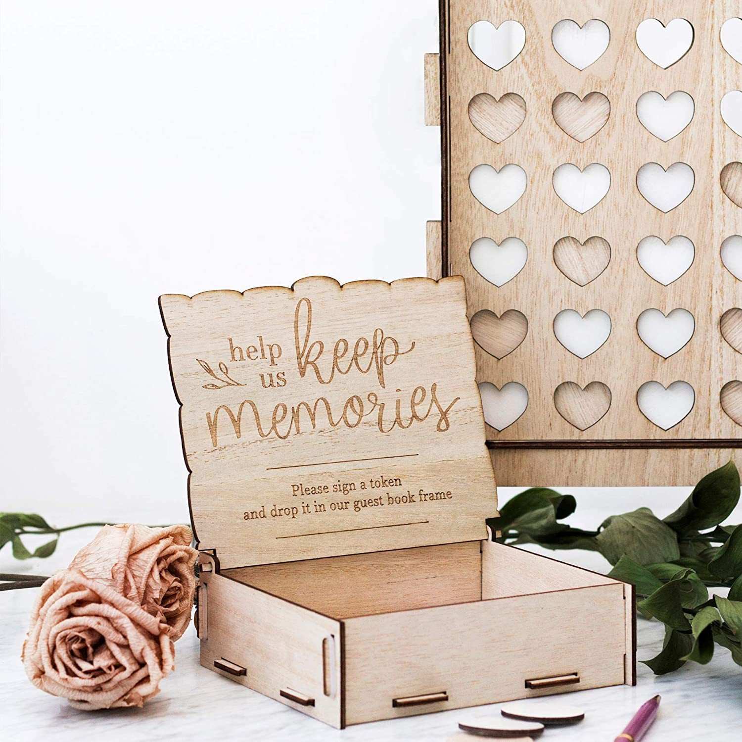 Wedding Sign-in Creative Wooden Sign-in Book Forest Style Personalized Sign-in Book Wedding