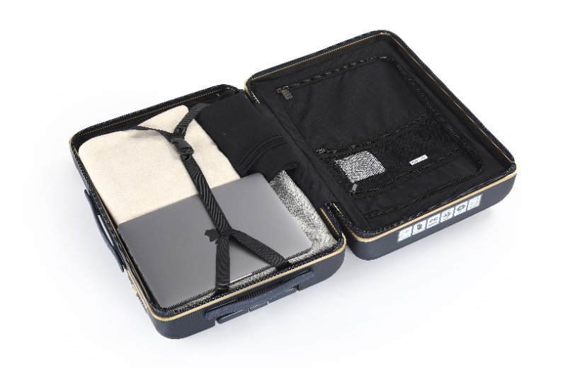 PC Material PC 922 Diagonal‑grain shell with gold aluminum frame