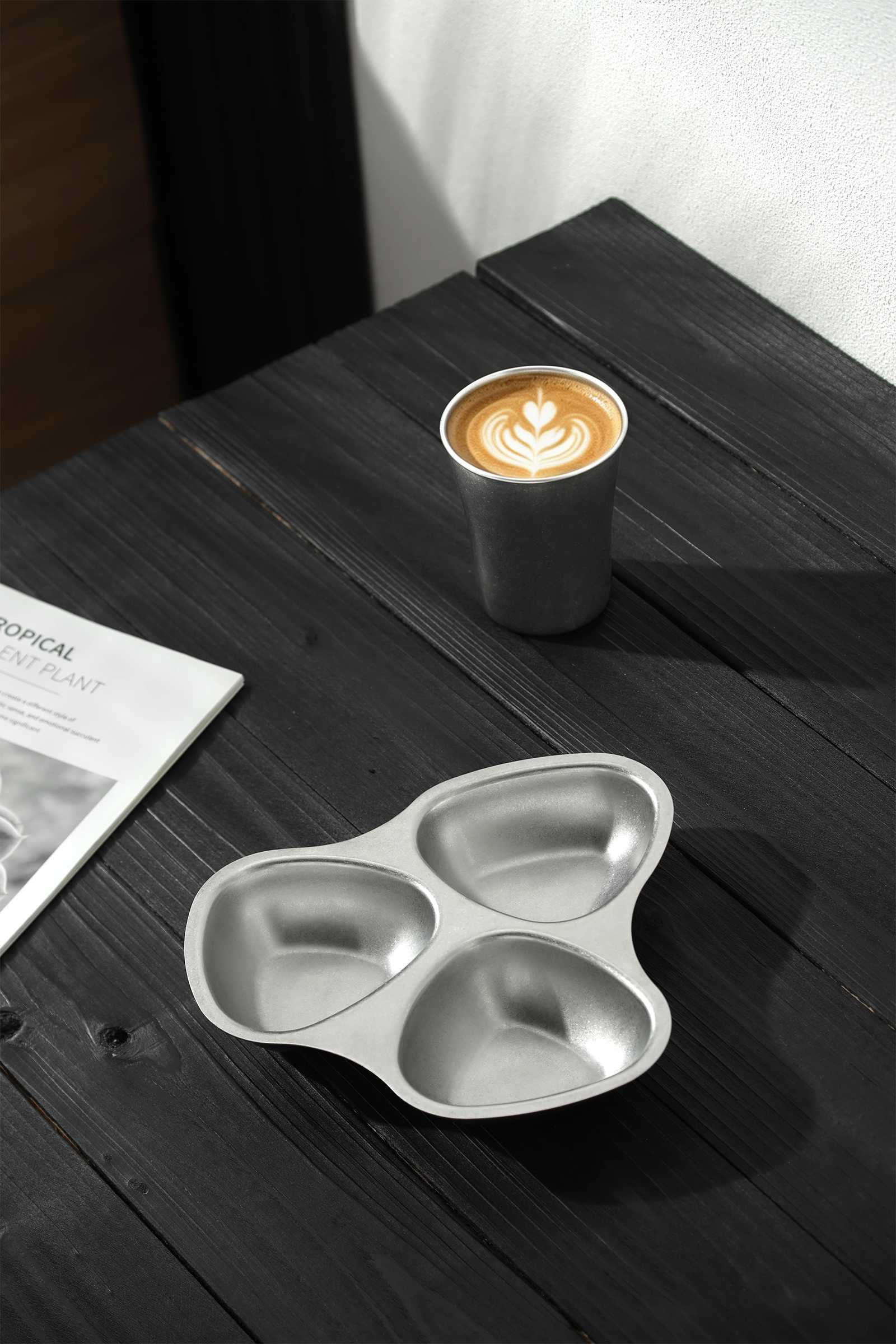 Snow‑flake Frosted Series Exclusive Special Snowflake Frosted Finish 304 Stainless Steel Snack Plate