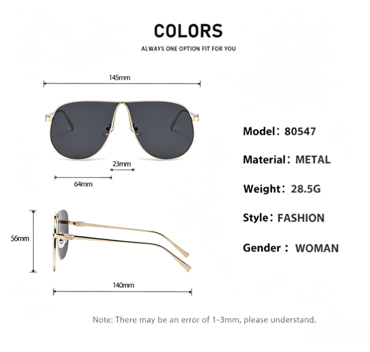 Gradient metal sunglasses 2128