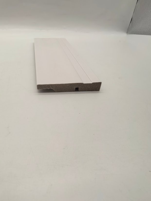 skirting PS Flat Double Groove Wall Panel, Minimalist White Slat Decorative Board
