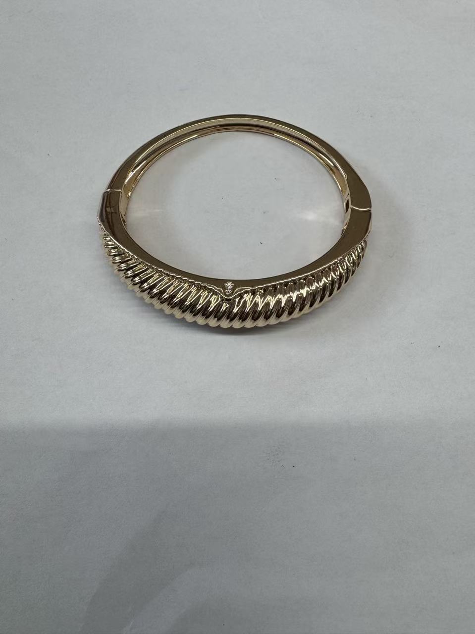 Bracelet Twisted Double-Row Zircon Open Bracelet