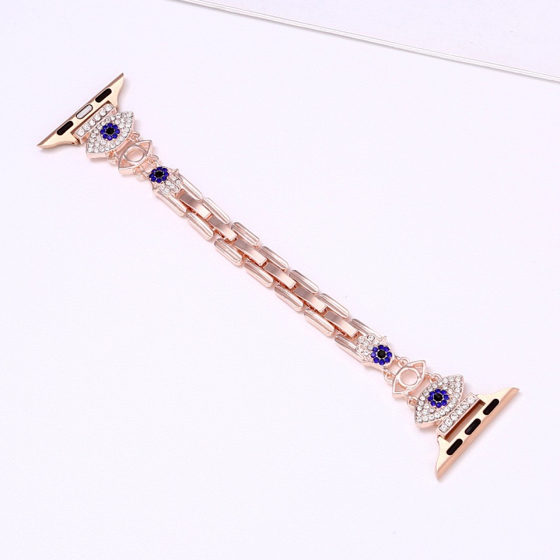 Alloy watch band Evil Eye Rhinestone Metal Strap for Apple Watch All Series