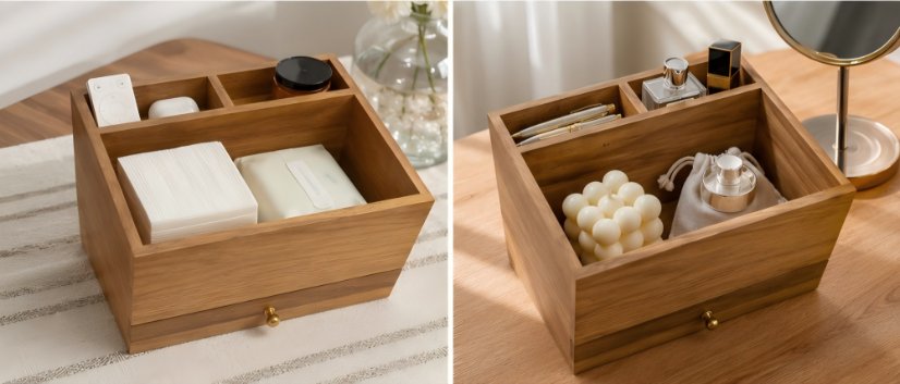 Desktop Storage Desk Organizer Box | Custom Sizes Available