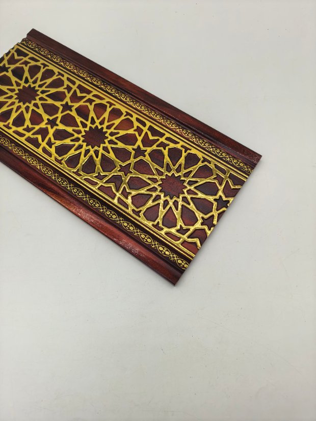 decor line PS Arabic Window Lattice Gold Foil Molding, Geometric Pattern Frame Trim