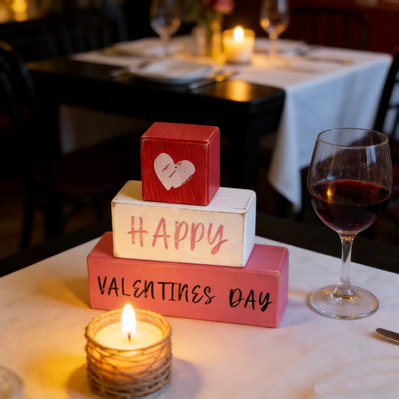 Holidays, gifts Wooden Block Ornament Valentine's Day Romantic Limited Edition