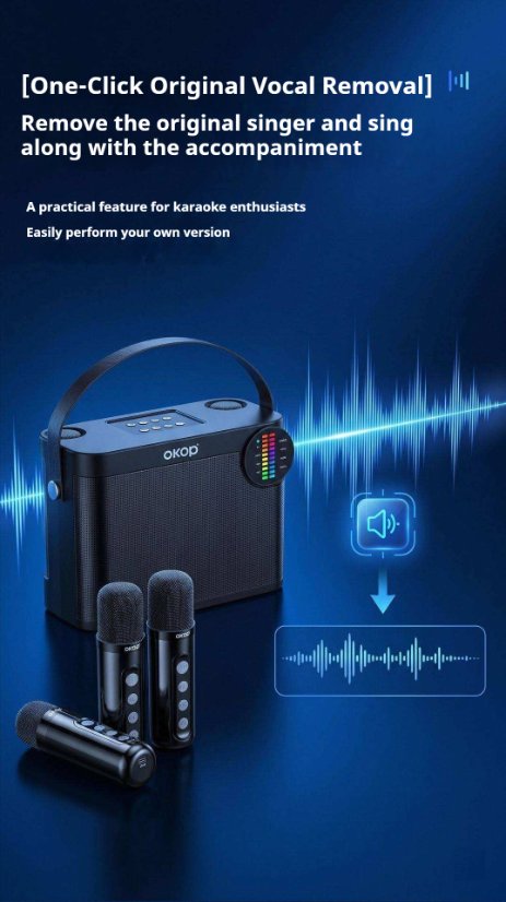 Karaoke Speaker System KP-K09 Wireless Bluetooth Karaoke Microphone and Speaker