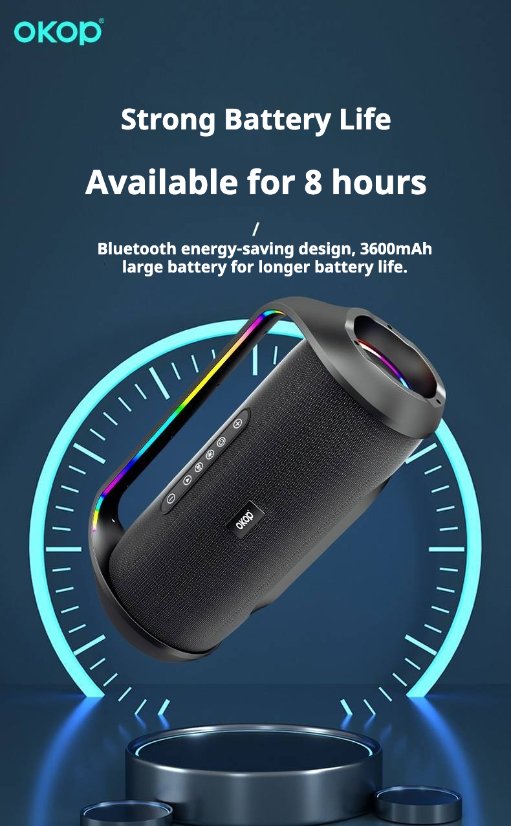Portable Outdoor Bluetooth Speaker KP-553 Wireless Bluetooth Speaker