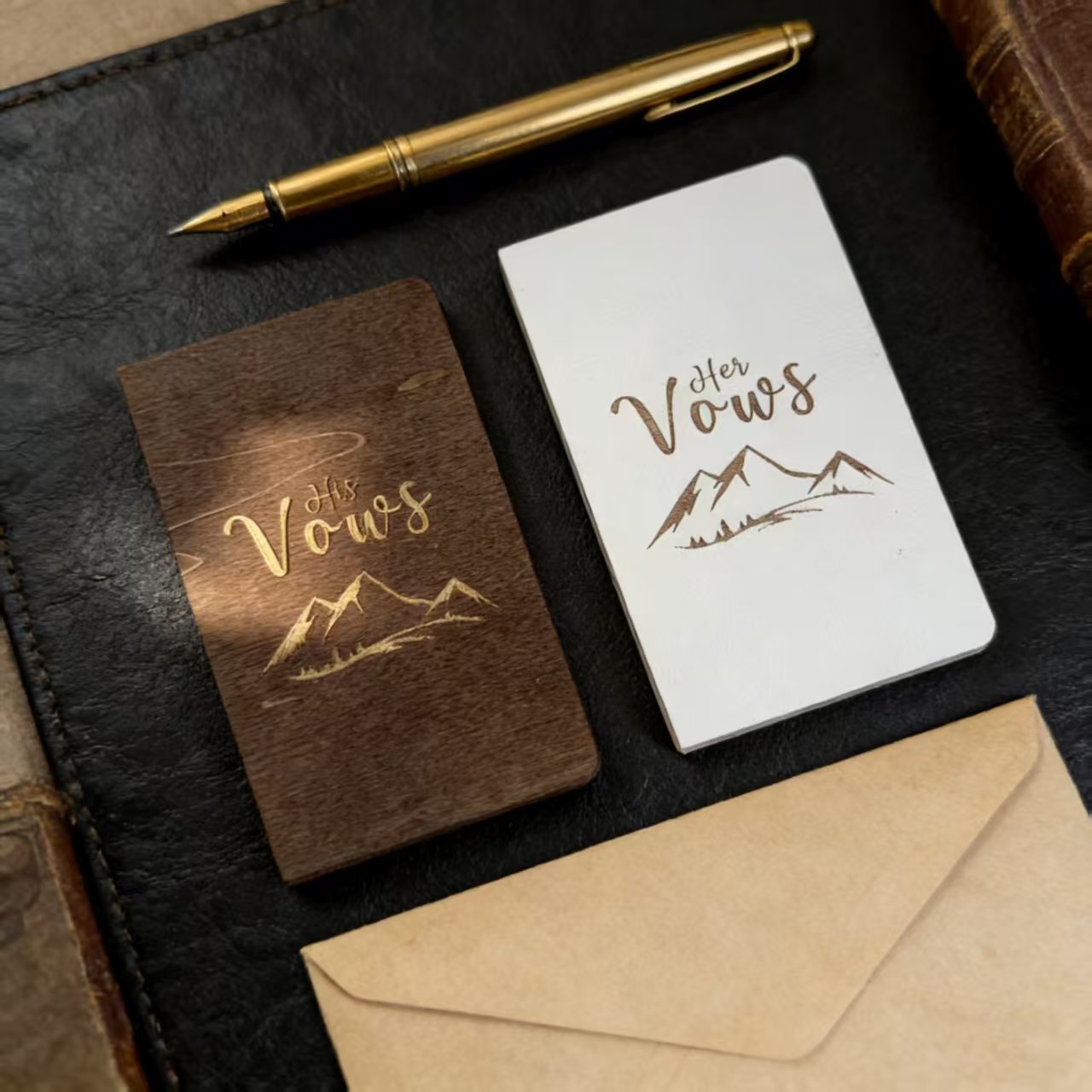 Wedding Supplies Wooden Wedding Vow Book