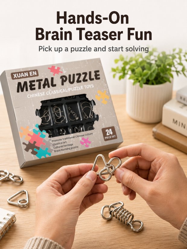 Puzzle Lock Metal Unlock Puzzle 24-in-1 Set