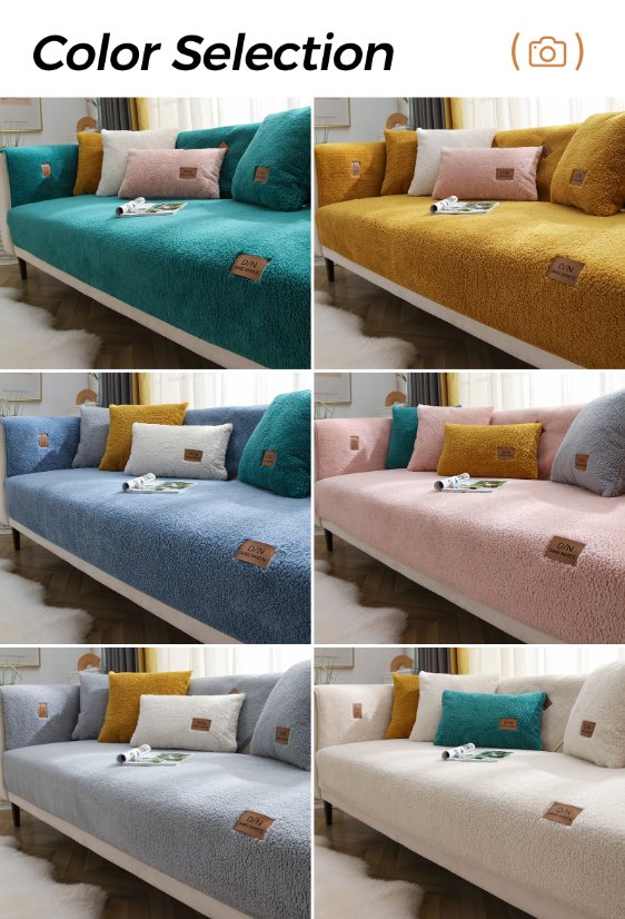 Plush sofa cushion Lamb Fleece Sofa Cushion