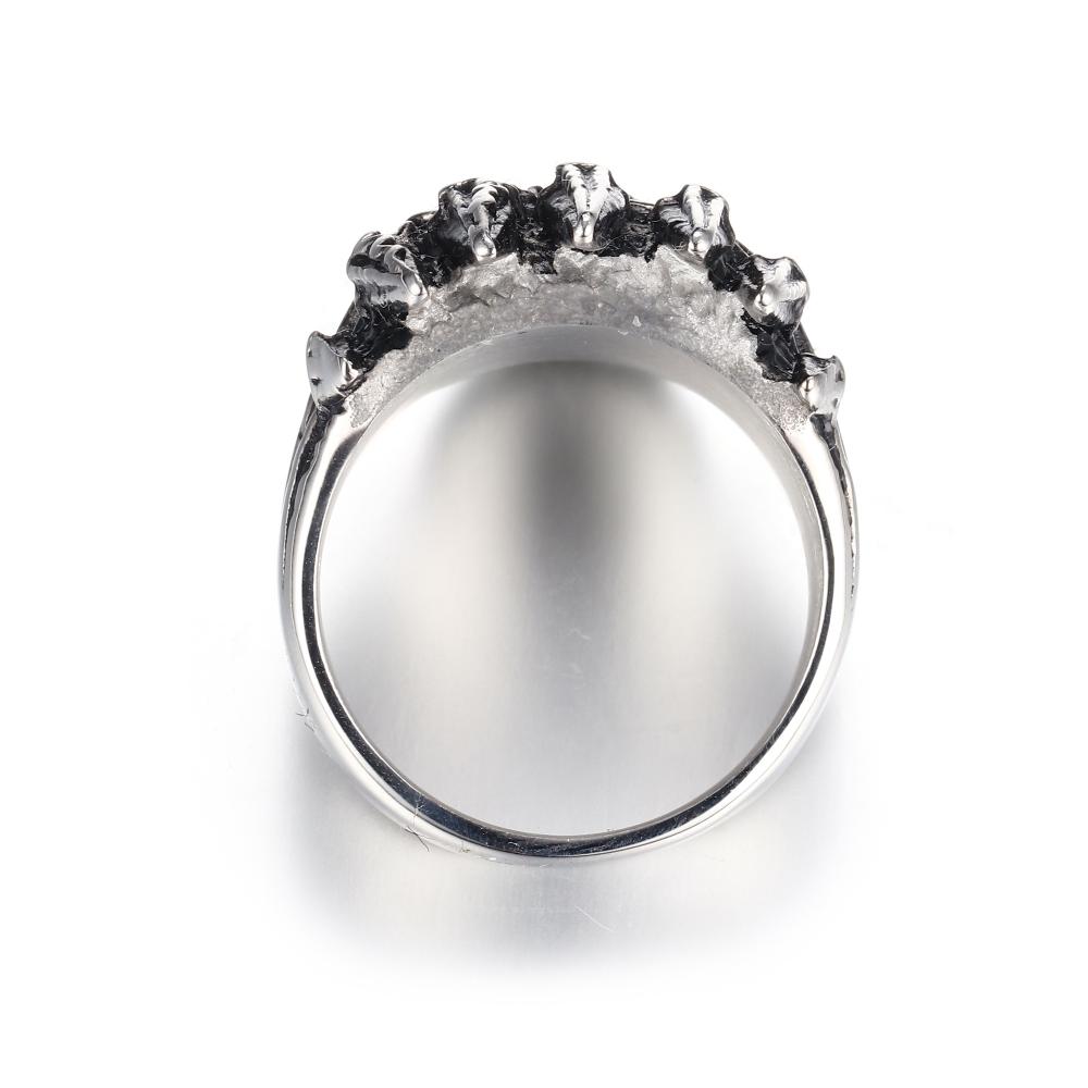 Rings Nobility King Crown Stainless Steel Skull Ring