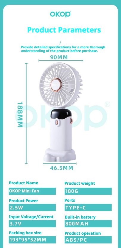 Fan Portable handheld fan