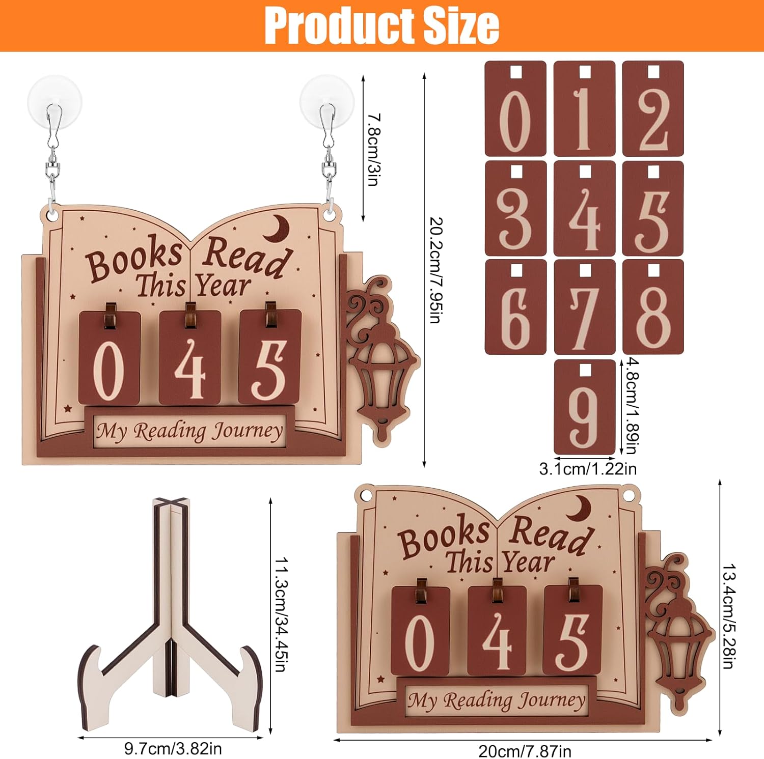 Holidays, gifts Wooden Bookshelf Decoration Wall Hanging