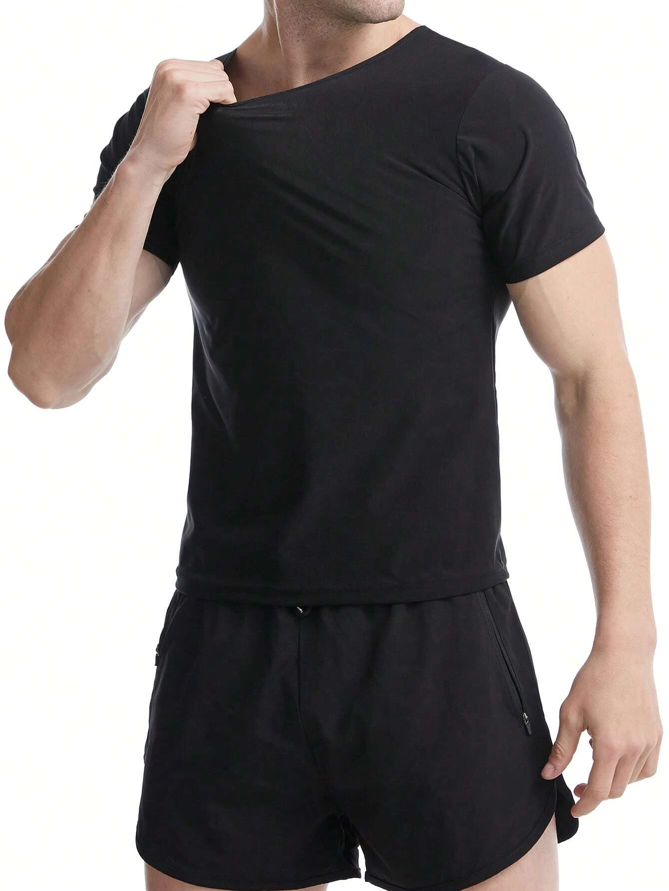 Activewear Sweat-Enhancing Men's Short Sleeve