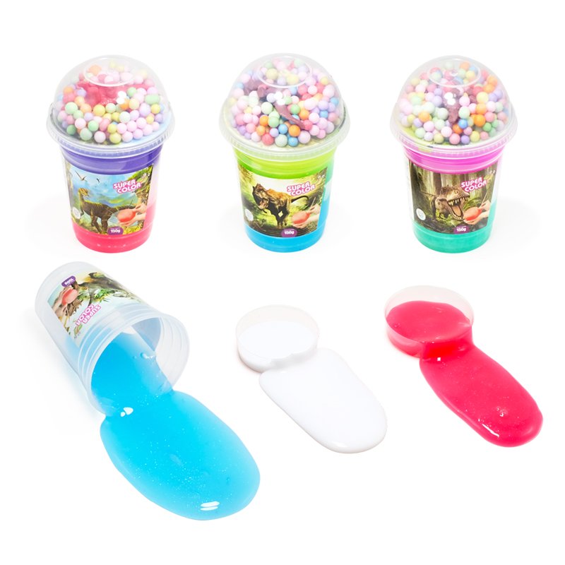 Slime Dino Theme Foam Beads Mix DIY Crystal Slime