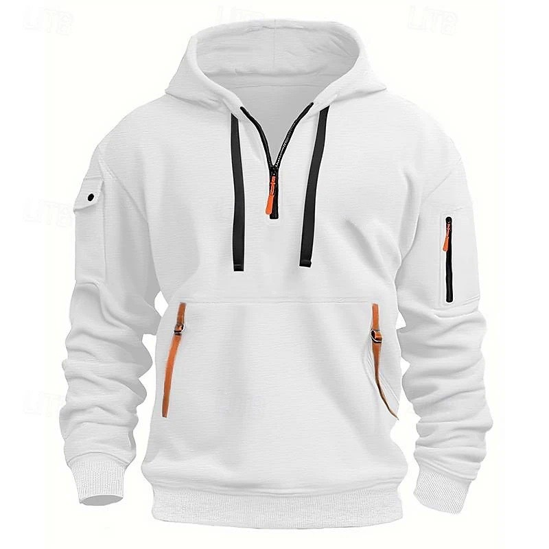Hooded zip-up jacket with ribbon ties Streamer Hooded Zip-Up