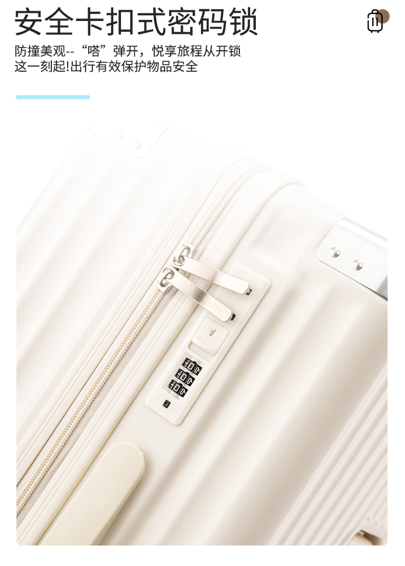 Trolley Luggage Multifunctional Vintage Spinner Suitcase
