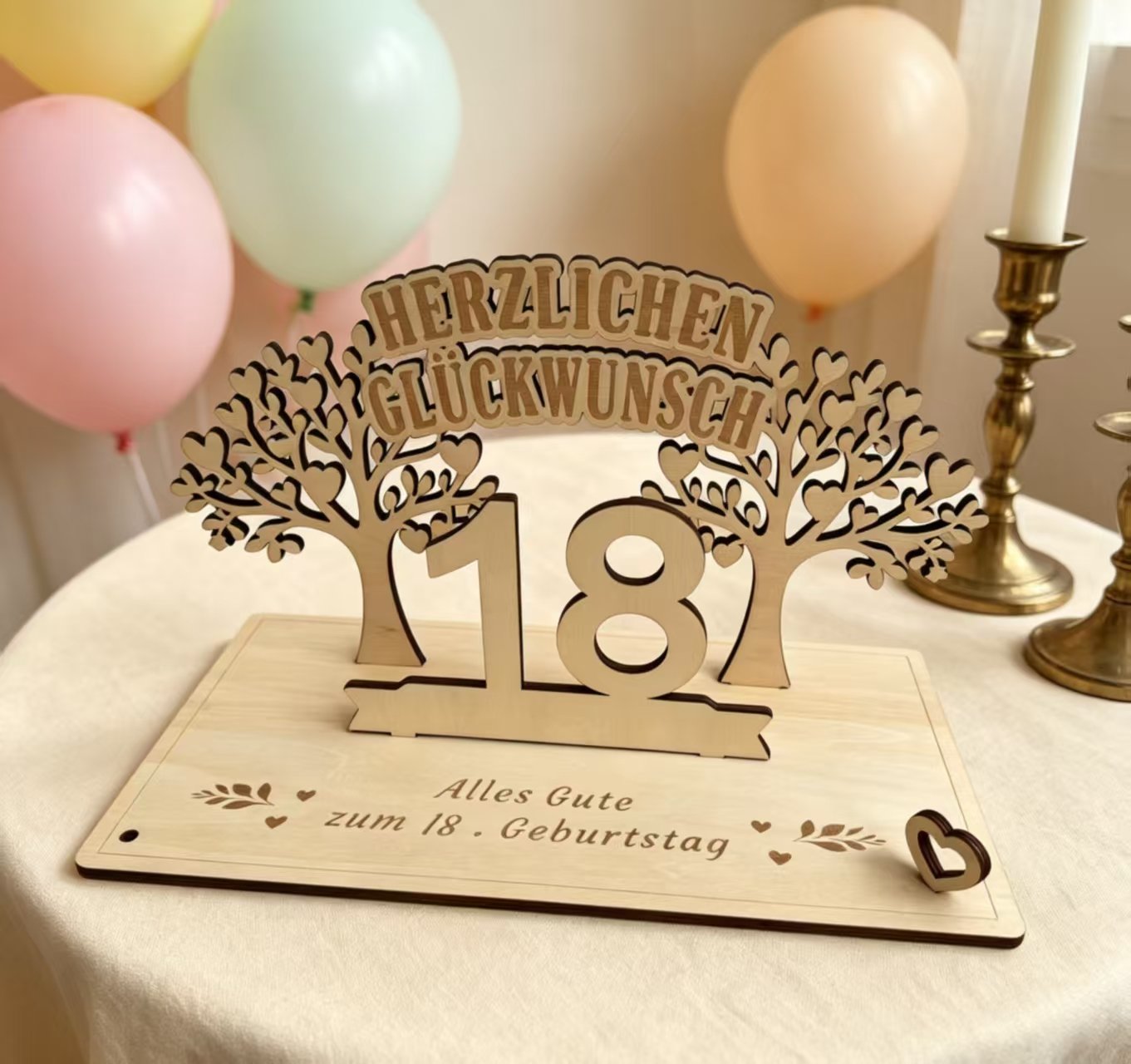 Holidays, gifts Wooden Ornament Hollow Numbers 1-99 Office Desktop Ornament Decoration