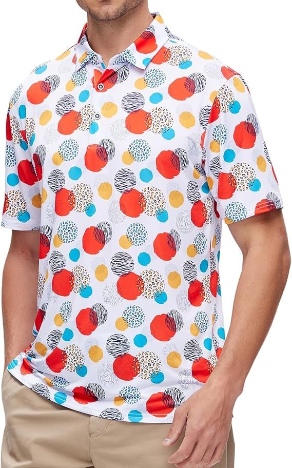 Digitally printed polo shirt 3D Digital-Print Short-Sleeve Polo