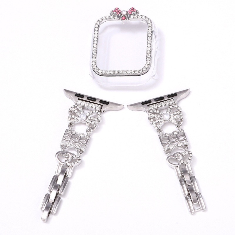 Alloy watch band Bow Rhinestone Metal Strap for Apple Watch All Series