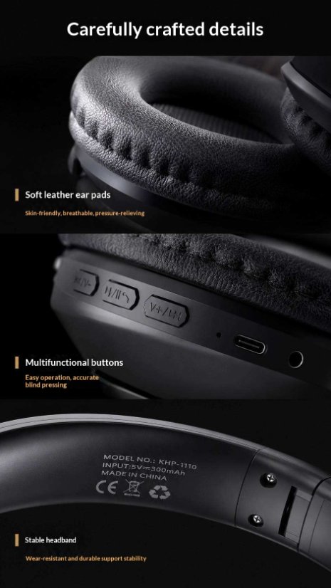 Over-Ear Headphones KP-H110 Wireless Bluetooth Speaker