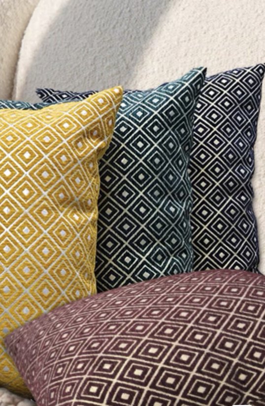Home Textiles, Cushions & Covers Diamond Jacquard Chenille Cushion Cover