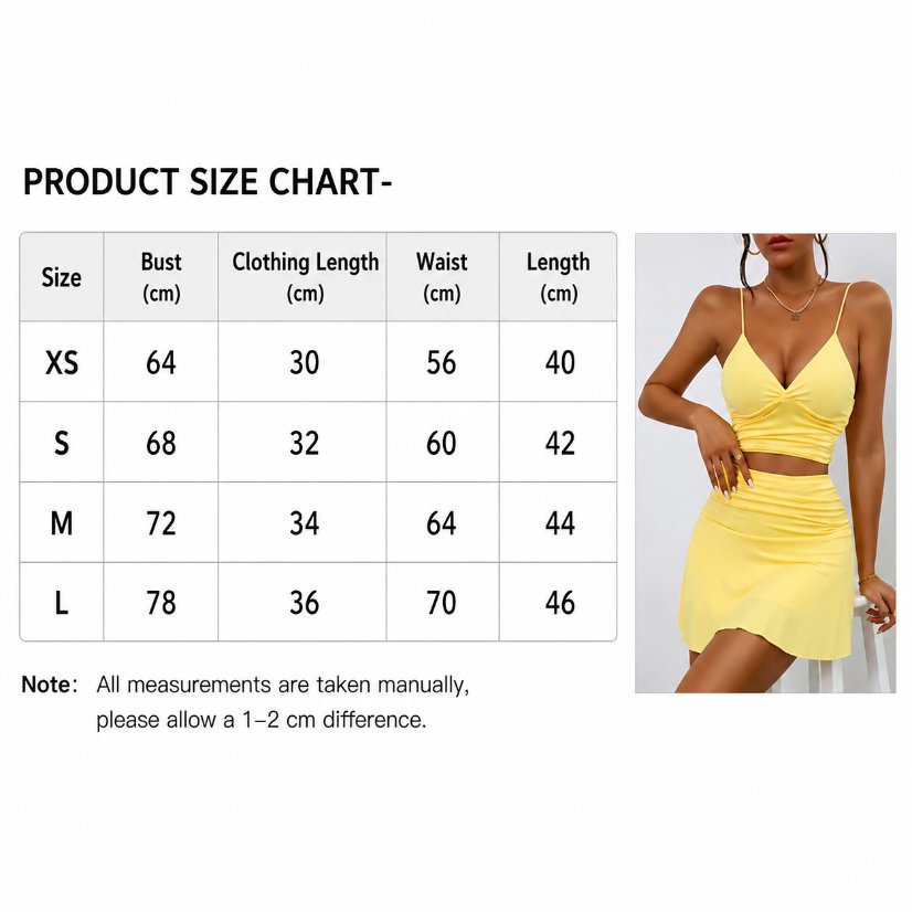 Two-Piece Sets 809 Twist-Front Crop Top and Ruched Skirt Set