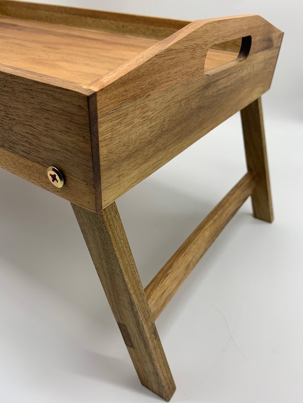Handle Tray Foldable Acacia Wooden Tray Table | Custom Sizes Available