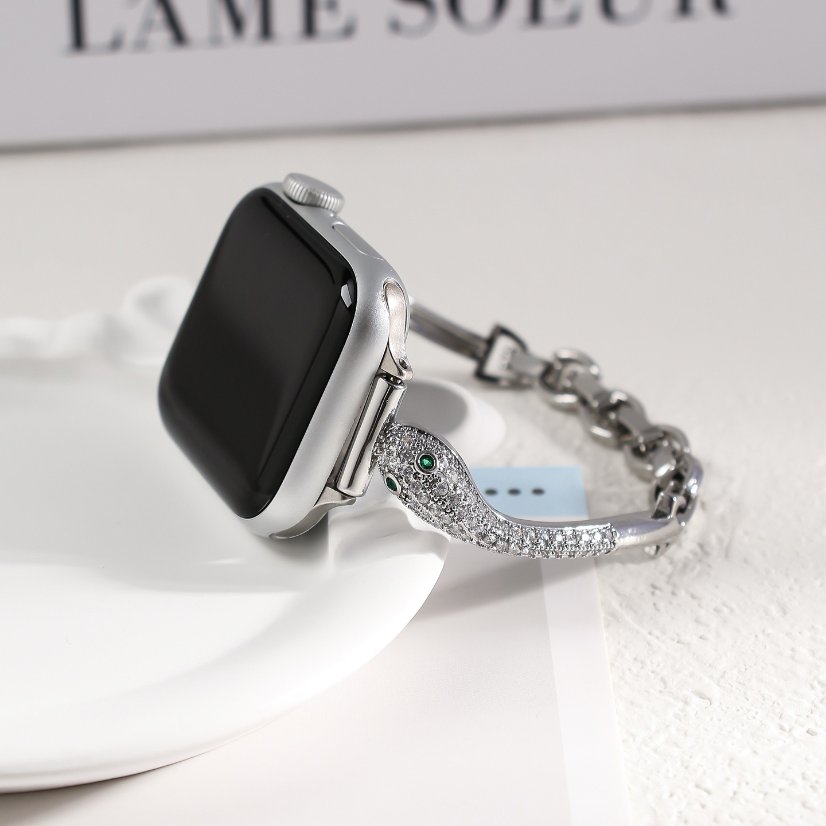 Watch strap Serpent Rhinestone Brass Strap for Apple Watch All Series