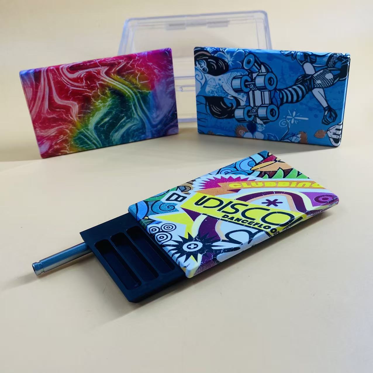 Slide-Case Storage Patterned Sliding Storage Box