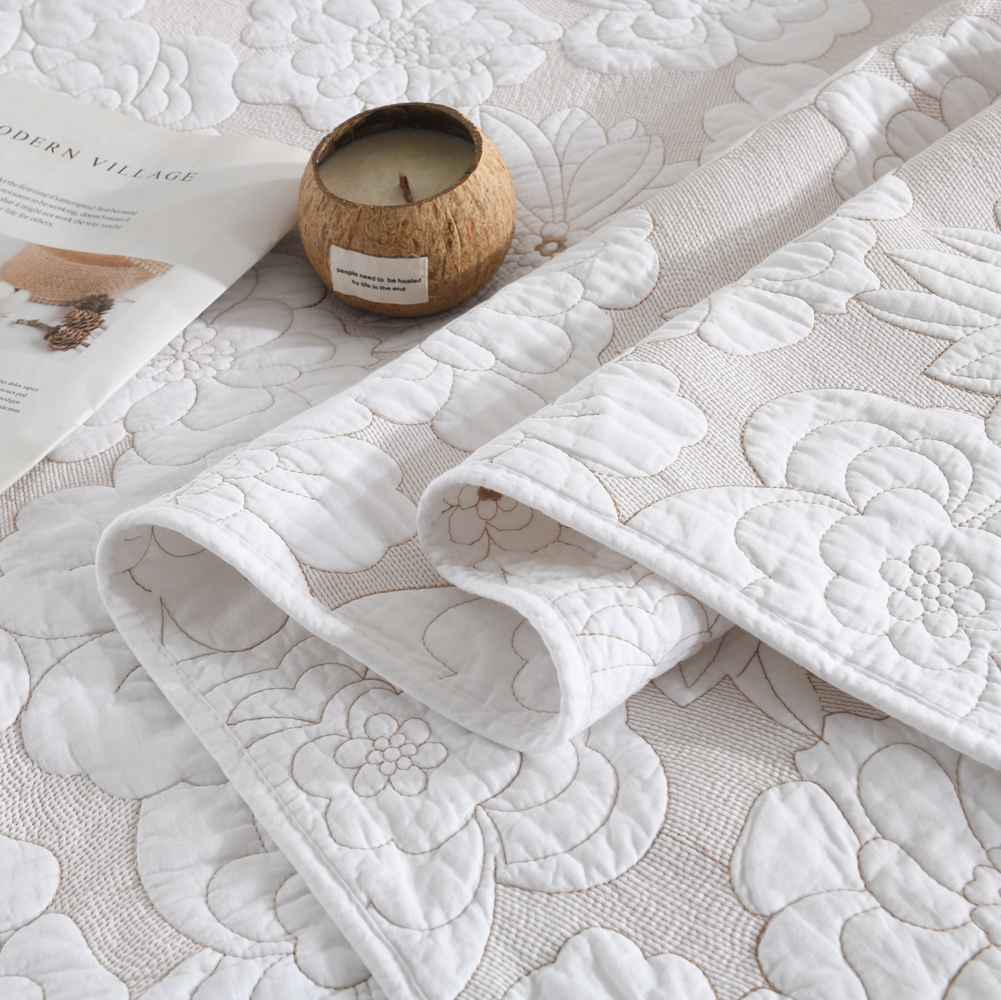 3-Piece Sets Encrypted Quilting Quilt Set Blossoms