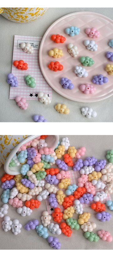 Solid Color Acrylic Beads cloud bead