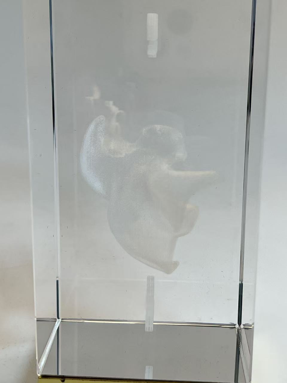 Crystal laser engraving Crystal Cube World Cup with Internal Engraving