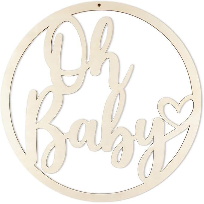 Infant Baptism Letter Hollow Wall Hanging Large Circle Baby Sign