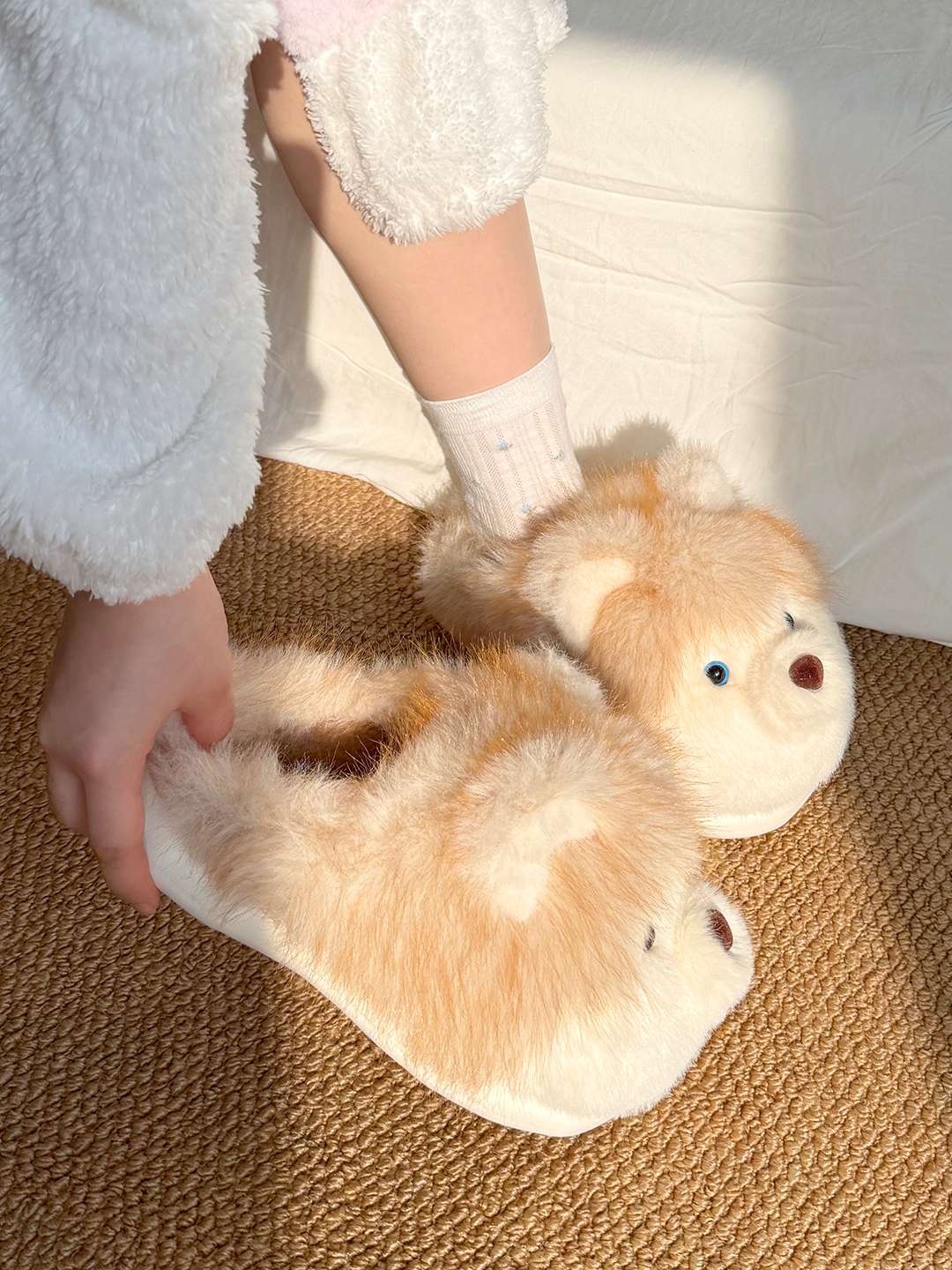 Women's Shoes Cartoon dog cotton slippers