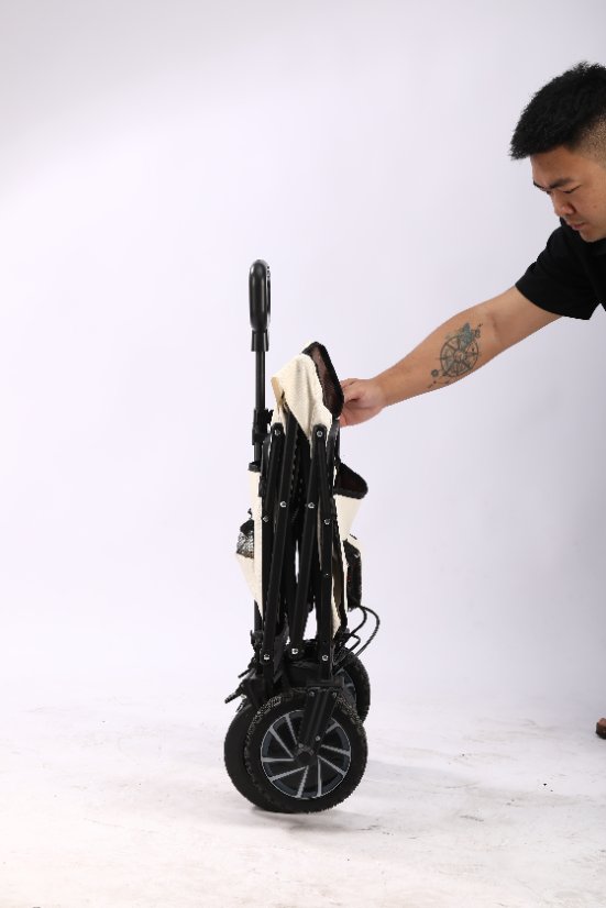 Outdoor utility wagon 10B Electric Model – Beige/Coffee Color Scooter