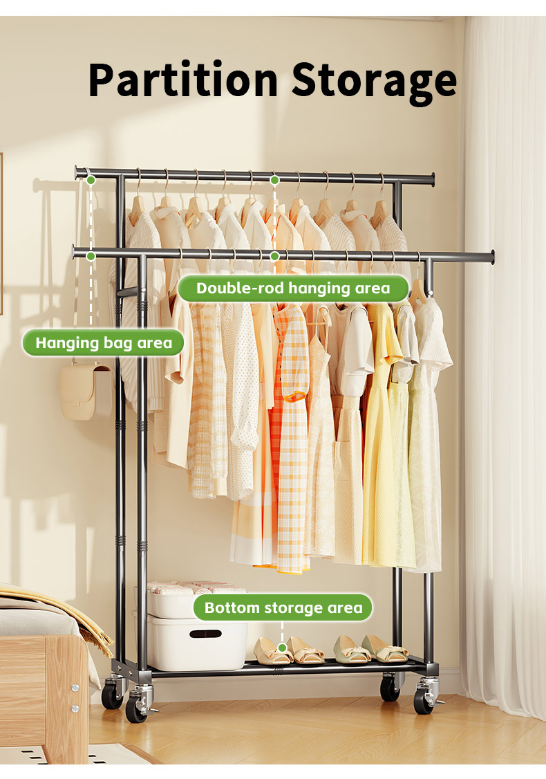 Garment Rack Double Rail Garment Rack
