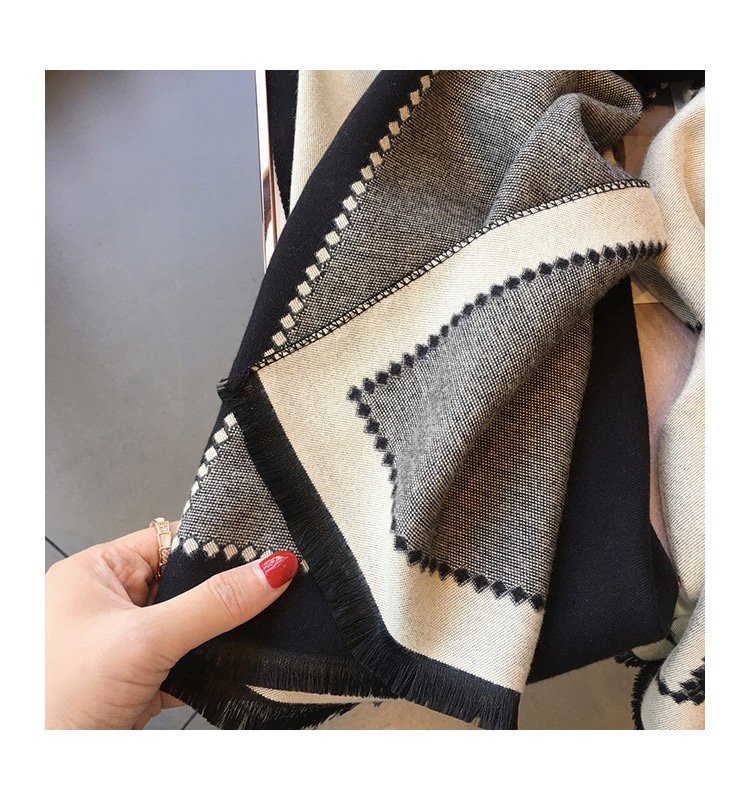 Faux Cashmere Scarves Faux Cashmere Jacquard Scarf and Shawl
