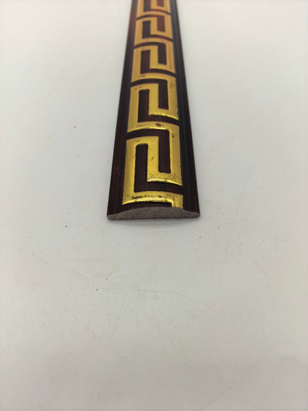 decor line PS Chinese Curved Hui Pattern Molding, Deep Carved Gold Highlight Frame Trim
