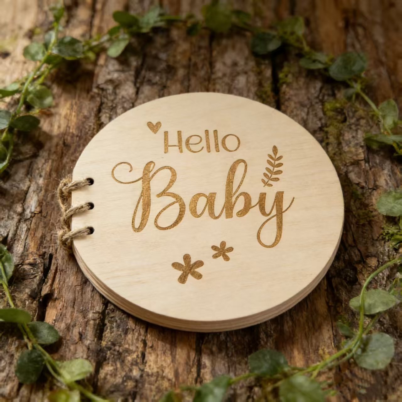 Infant Baptism Baby Book Pregnancy Record Book Wooden Guest Book