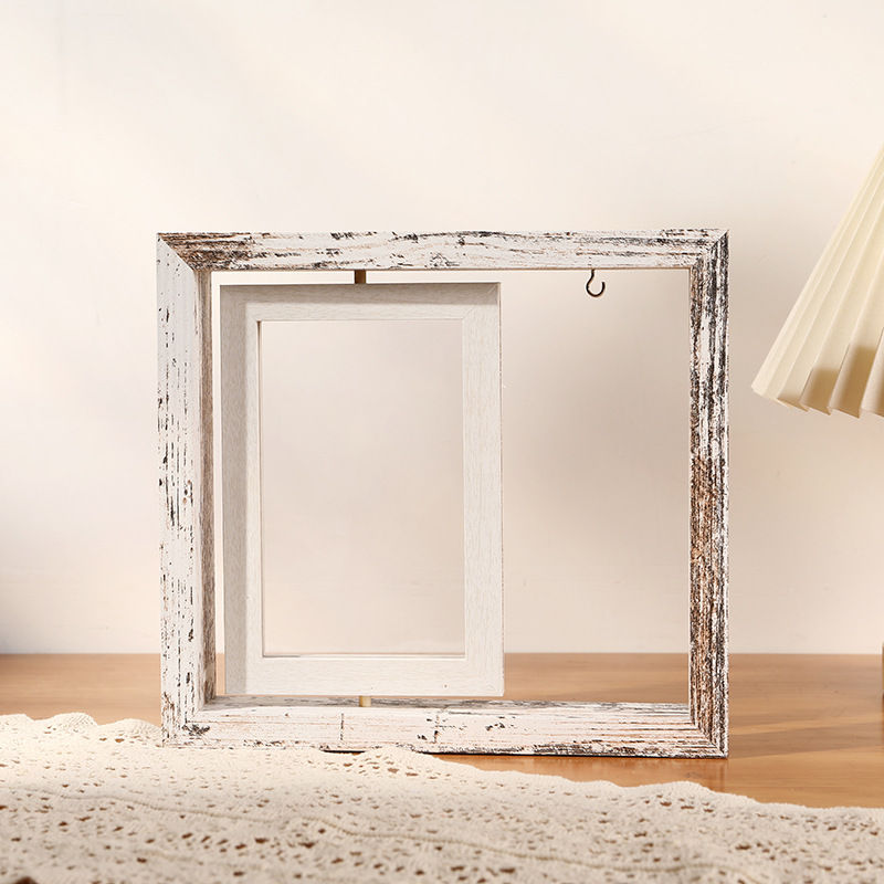 MDF Picture Frames Personalized double-sided rotating photo frame